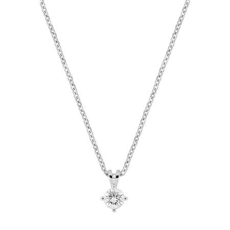 Colgante Oro Blanco 9Kts Argyor Mujer (9)9KLGD237W Diamantes Laboratorio 0,15ct SYN F-VS