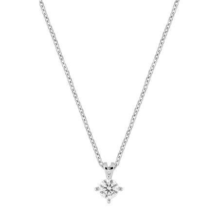Colgante Oro Blanco 9Kts Argyor Mujer (9)9KLGD238W Diamantes Laboratorio 0,20ct SYN F-VS