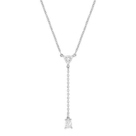 Colgante Oro Blanco 9Kts Argyor Mujer (9)9KLGD247W Diamantes Laboratorio 0,35ct SYN F-VS