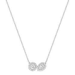 Colgante Oro Blanco 9Kts Argyor Mujer (9)9KLGD277W Diamantes Laboratorio 0,56ct SYN F-VS
