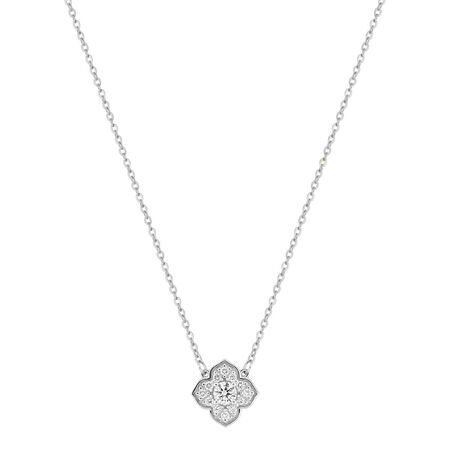 Colgante Oro Blanco 9Kts Argyor Mujer (9)9KLGD281W Diamantes Laboratorio 0,18ct SYN F-VS