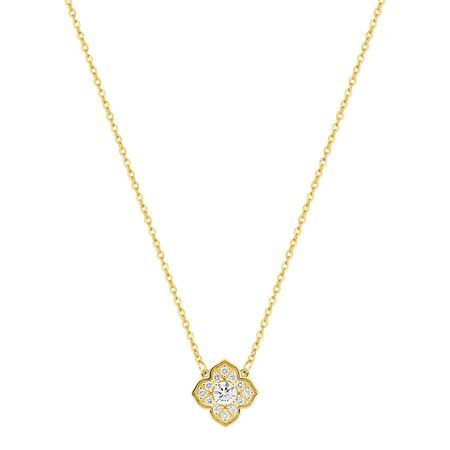 Colgante Oro Blanco 9Kts Argyor Mujer (9)9KLGD281Y Diamantes Laboratorio 0,18ct SYN F-VS