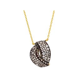 Colgante Paladio Dorado Liska Mujer AKM003CL-D Circonitas