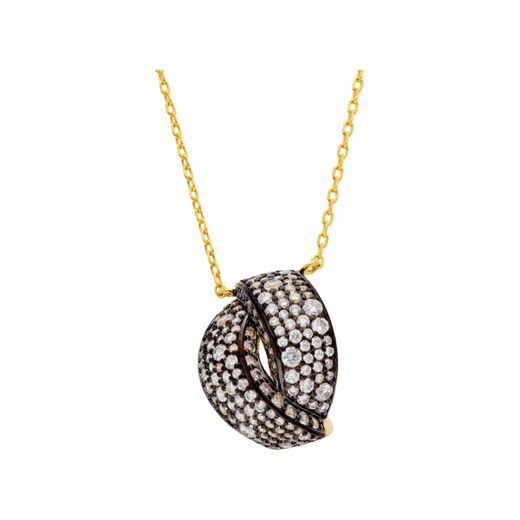 Colgante Paladio Dorado Liska Mujer AKM003CL-D Circonitas