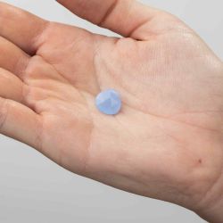 Colgante Piedra Mineral Mujer 12mm CHM0017MICB Lagrima Calcedonia Azul
