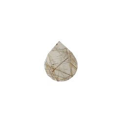 Colgante Piedra Mineral Mujer 6x8mm CHM0016MICM Lagrima Cuarzo Rutilado Amarillo
