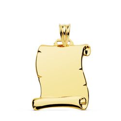 Colgante Placa Pergamino Oro 18kts 22x19mm 23000226
