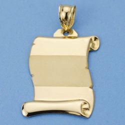Colgante Placa Pergamino Oro 18kts 28x20mm 26000998