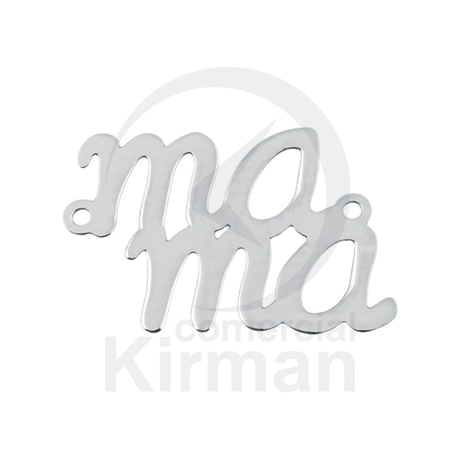 Colgante Plata 072284 Entrepieza Palabra MAMÁ 14x20mm