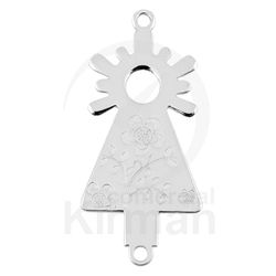 Colgante Plata 072305 Entrepieza Virgen del Pilar 23x10mm