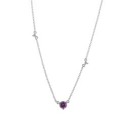Colgante Plata 4mm COZ0388RHAM Circonita Amatista