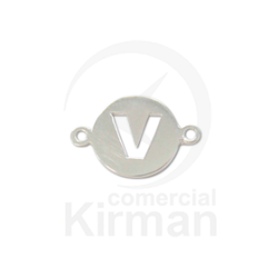 Colgante Plata 72163 Entrepieza Letra V 16,0mm