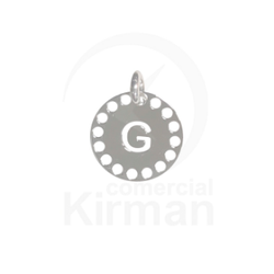 Colgante Plata 72231 Troquelado Letra G 14mm