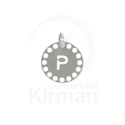 Colgante Plata 72232 Troquelado Letra P 14mm