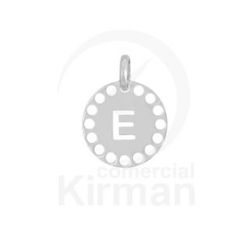 Colgante Plata 72236 Troquelado Letra E 14mm