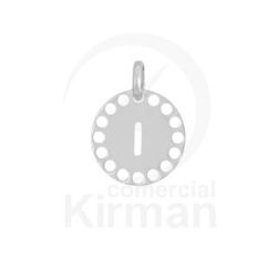 Colgante Plata 72239 Troquelado Letra I 14mm