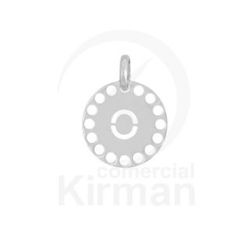 Colgante Plata 72245 Troquelado Letra O 14mm