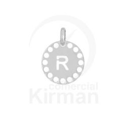 Colgante Plata 72247 Troquelado Letra R 14mm
