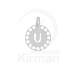 Colgante Plata 72250 Troquelado Letra U 14mm