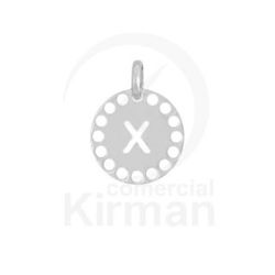 Colgante Plata 72253 Troquelado Letra X 14mm