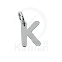 Colgante Plata 72267 Letra K 6,5mm x 8mm