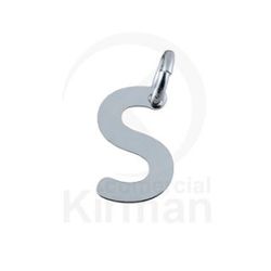 Colgante Plata 72275 Letra S 5mm x 8mm