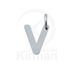 Colgante Plata 72278 Letra V 6,5mm x 8mm