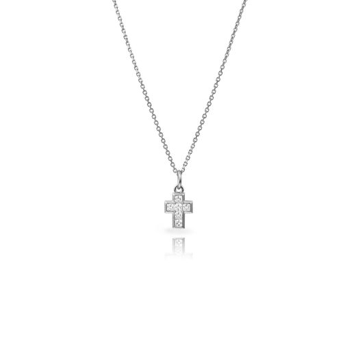 Colgante Plata 9,5x7,5mm COZ0382RH Cruz Circonita Blanca