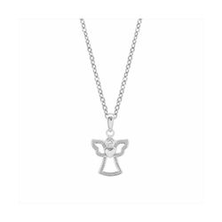 Colgante Plata-Acero Mujer P17300 Ángel C. Circonitas 42cm