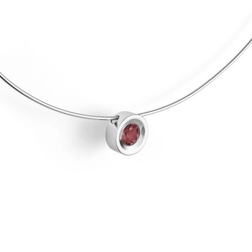 Pingente de Prata Básica Argent 14mm PERJ004GG Granada Natural