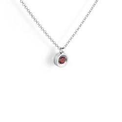 Colgante Plata Argent Basic 1cm PERJ004G Granate Natural