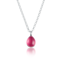 Colgante Plata Argent Basic Mujer PERJ005F Lágrimas Pequeñas Cristal Fucsia