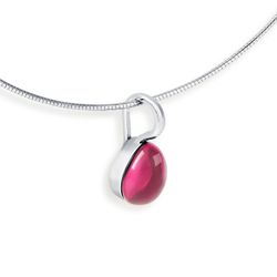 Colgante Plata Argent Basic Mujer PERJ005GF Lágrimas Cristal Fucsia