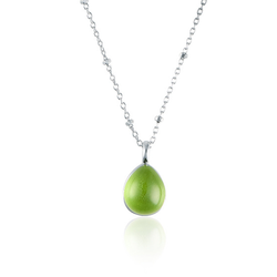 Colgante Plata Argent Basic Mujer PERJ005V Lágrimas Pequeñas Cristal Verde