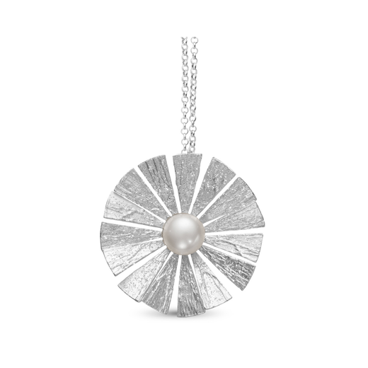 Colgante Plata Argent Basic Mujer PERM086 Flor Perla