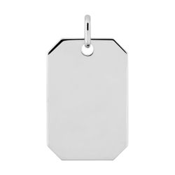 Colgante Plata Argyor MRM (AG)336450 Placa Rectangular Pulida En Brillo