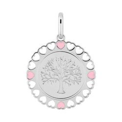 Colgante Plata Argyor MRM (AG)336457 Árbol De La Vida Corazones Rosados