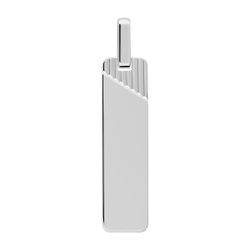 Colgante Plata Argyor MRM (AG)336460 Placa Rectangular Pulida En Brillo