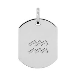 Colgante Plata Argyor MRM (AG)336471.11 Placa Zodiaco Acuario