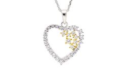 Colgante Plata Bicolor Dorada Liska LAD7341CL Corazón Circonitas