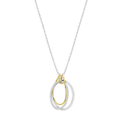 Colgante Plata Bicolor Dorada Lotus LP3885-1/1 Aros Circonitas