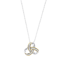 Colgante Plata Bicolor Dorada Lotus LP3888-1/1 Lazo Eterno Circonitas