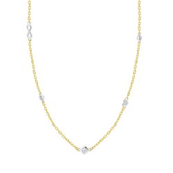 Colgante Plata Bicolor Dorada Lotus LP3891-1/1 Corazón - Infinito Circonitas