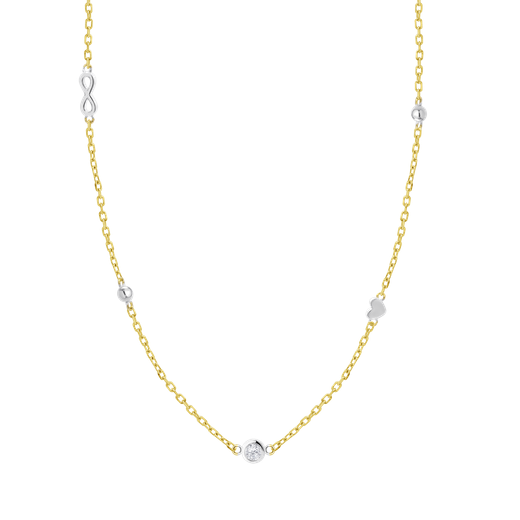 Colgante Plata Bicolor Dorada Lotus LP3891-1/1 Corazón - Infinito Circonitas