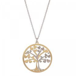 Colgante Plata Bicolor Dorada Sovrani 40+5cm AVP062 Árbol De La Vida