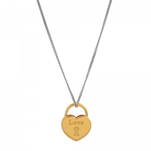 Colgante Plata Bicolor Dorada Sovrani AVP017 Corazón Love