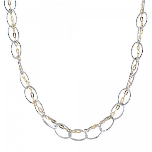 Colgante Plata Bicolor Dorada Sovrani AVP138 Dos Cadenas