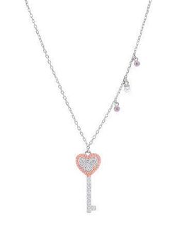 Colgante Plata Bicolor Rosa Marea D02907/AX Llave Circonitas