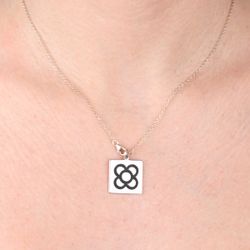 Colgante Plata Cánovas 1929 Panot Flor Barcelona CA1929-CPBCG Cuadrado 18x18mm