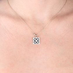 Colgante Plata Cánovas 1929 Panot Flor Barcelona CA1929-CPBCP Cuadrado 13x13mm